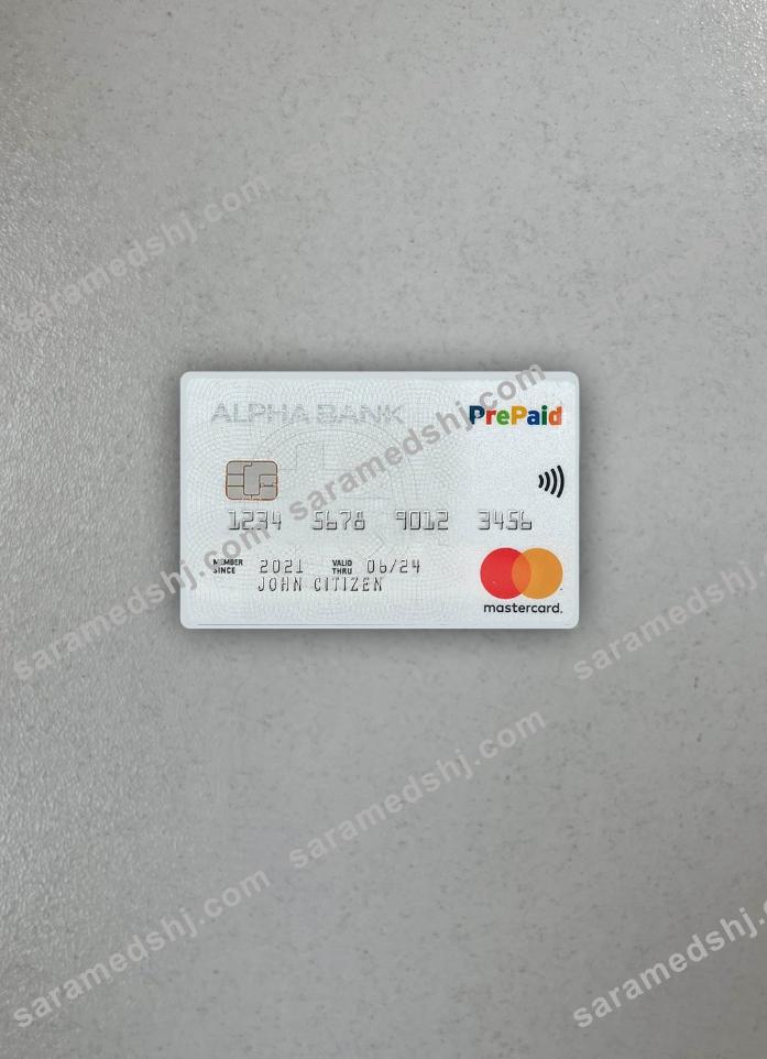 Greece Alpha Bank mastercard VERSION 2 photolook front